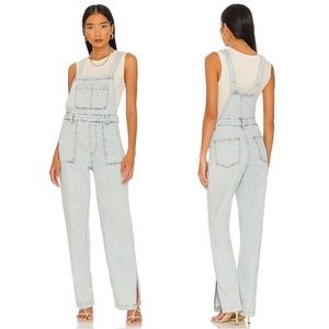 WeWoreWhat • slouchy slit overalls in super light blue sz M